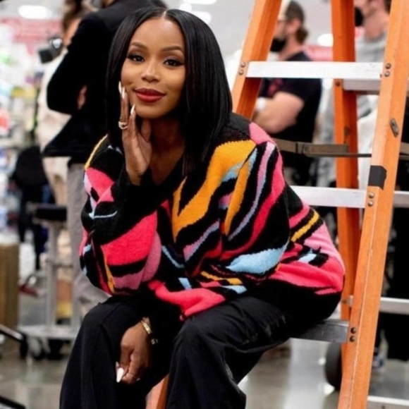Future Collective Sweaters - Future Collective Kahlana Barfield Brown Abstract Limited Edition Sweater 2X